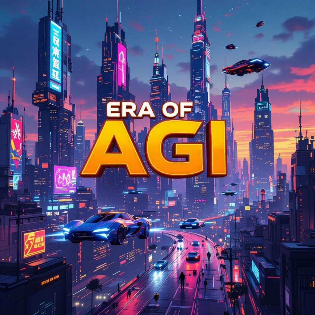 Futuristic Smart City in Cyberpunk Style