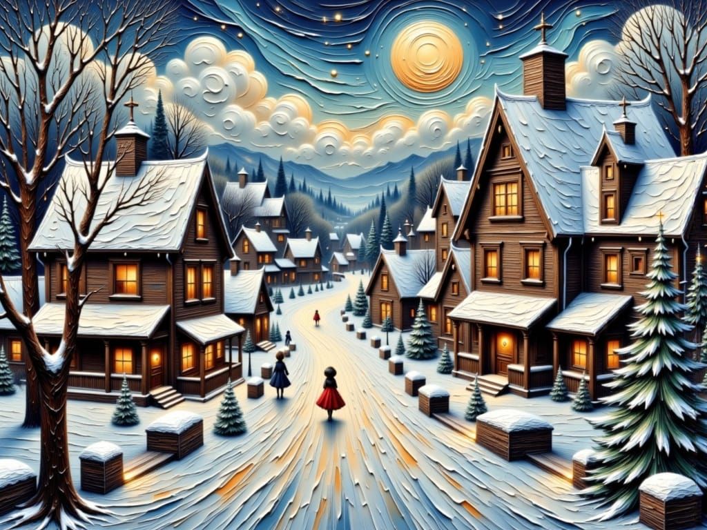 Winter: Children on the street