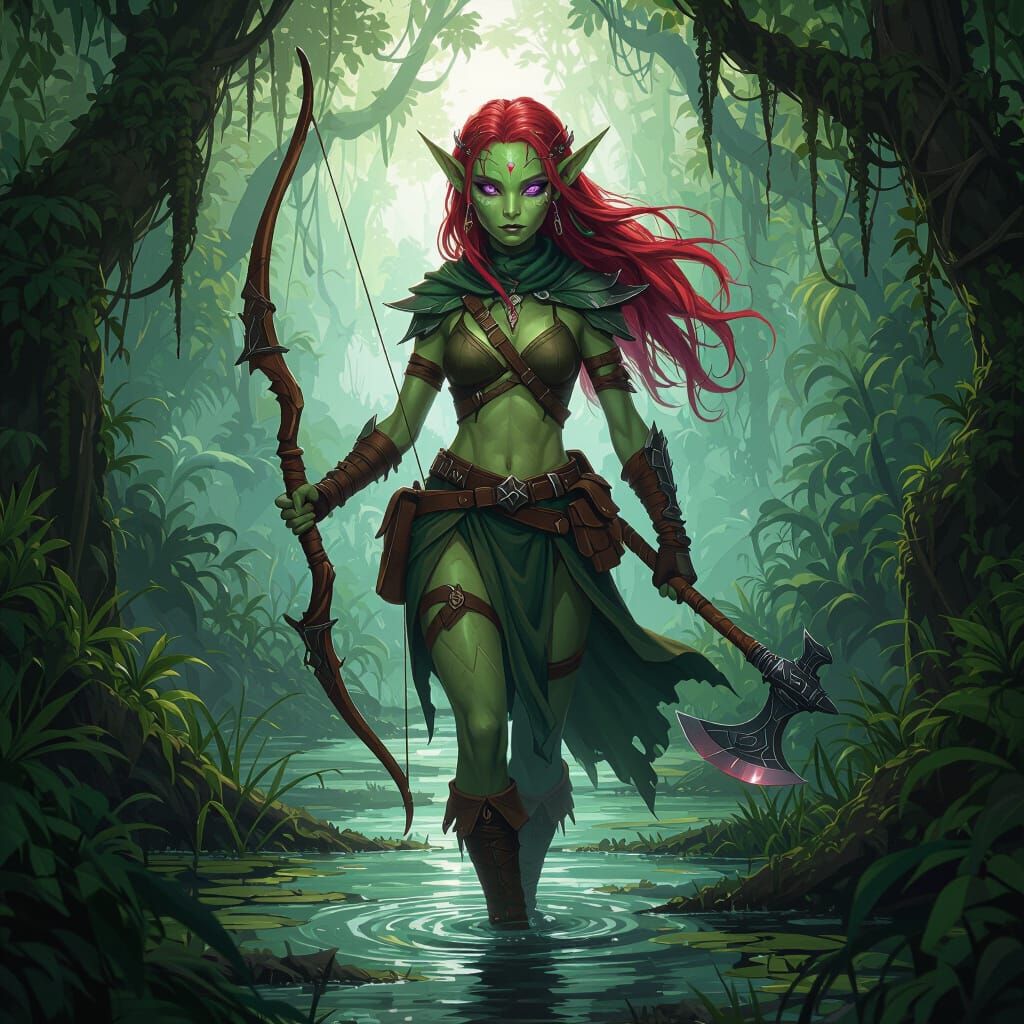 Alien Ranger in Dangerous Swamp Forest