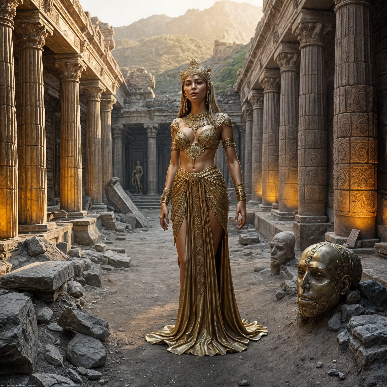 Golden Goddess Unearthed in Ancient Ruins