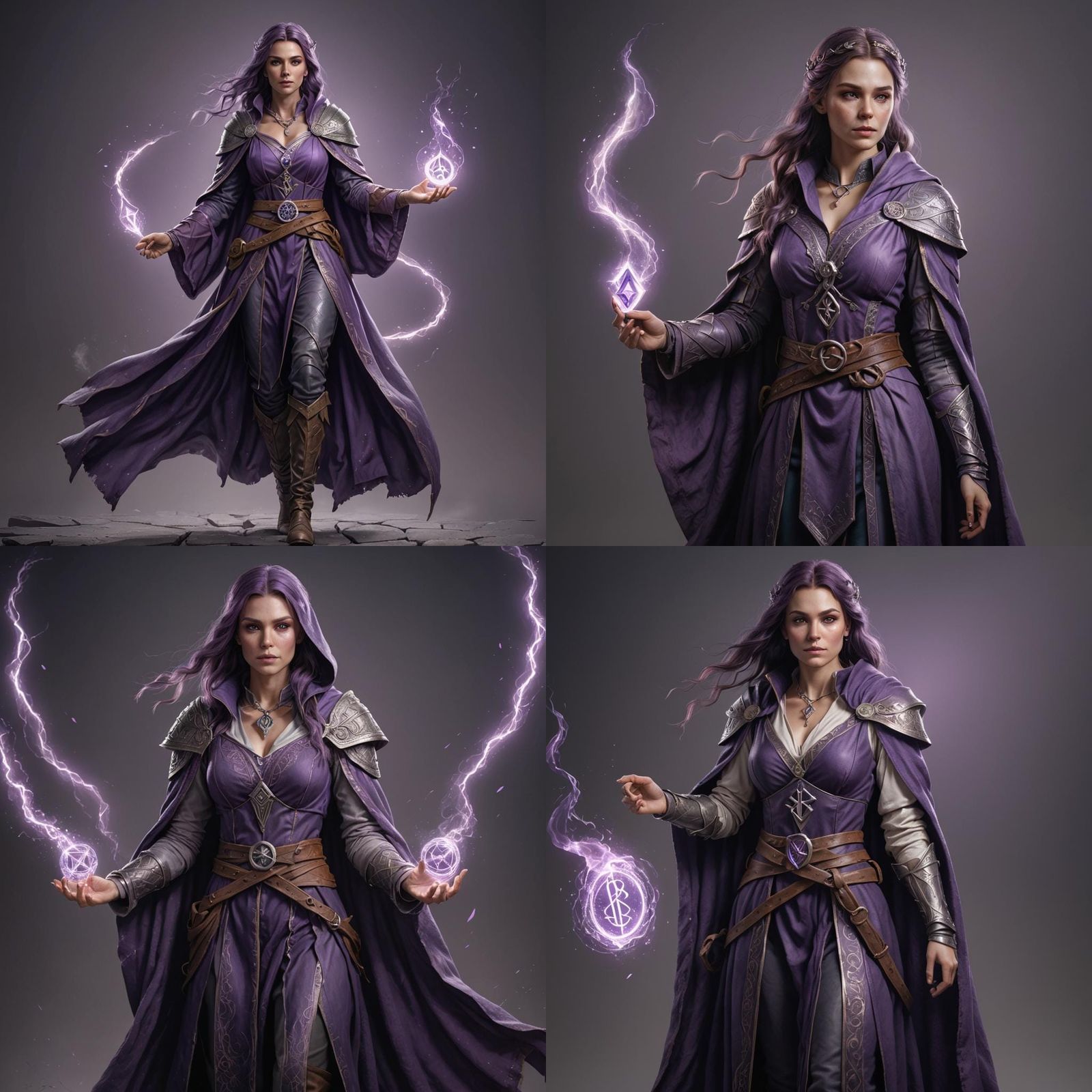 Medieval Rune Mage Casting Magic in Photorealistic Style