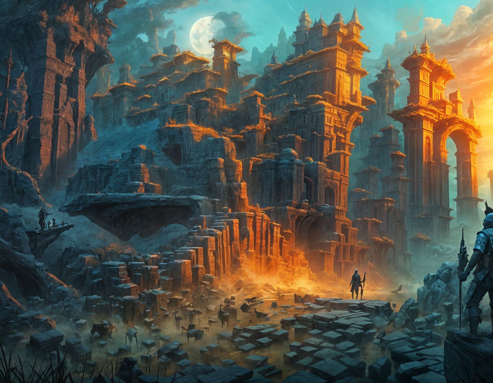 Fantastical Adventure in Detailed Matte Painting