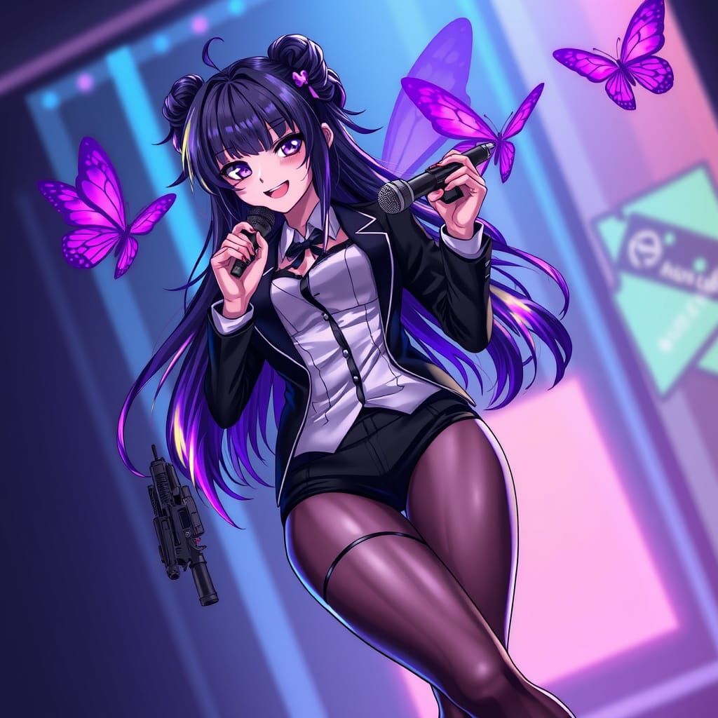 Dark Rainbow Goddess Controlled by Majestic Purple Butterfly