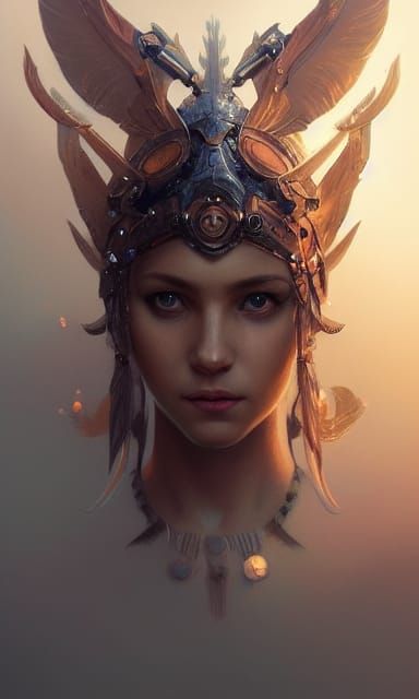 Dancing Valkyrie Portrait in Digital Art Style