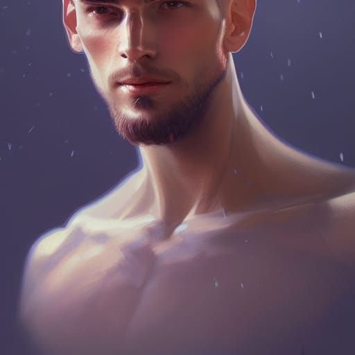 Hyperrealistic Portrait of a Beautiful Man