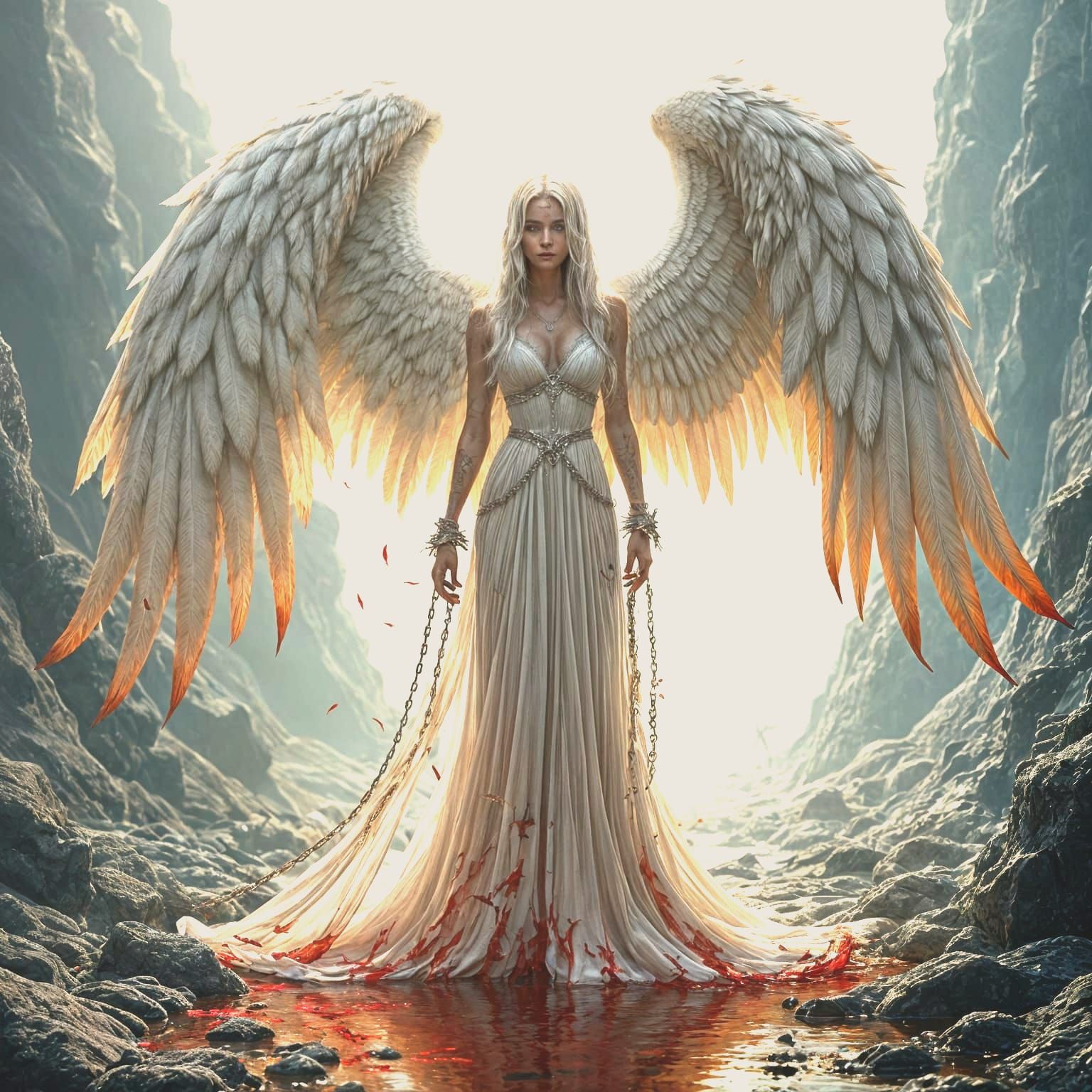 Fallen Angel Rayne: Silver Hair, Crimson Wings