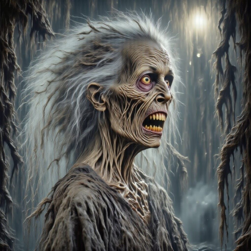 Storm Spirit Witch Walking on Black Clouds