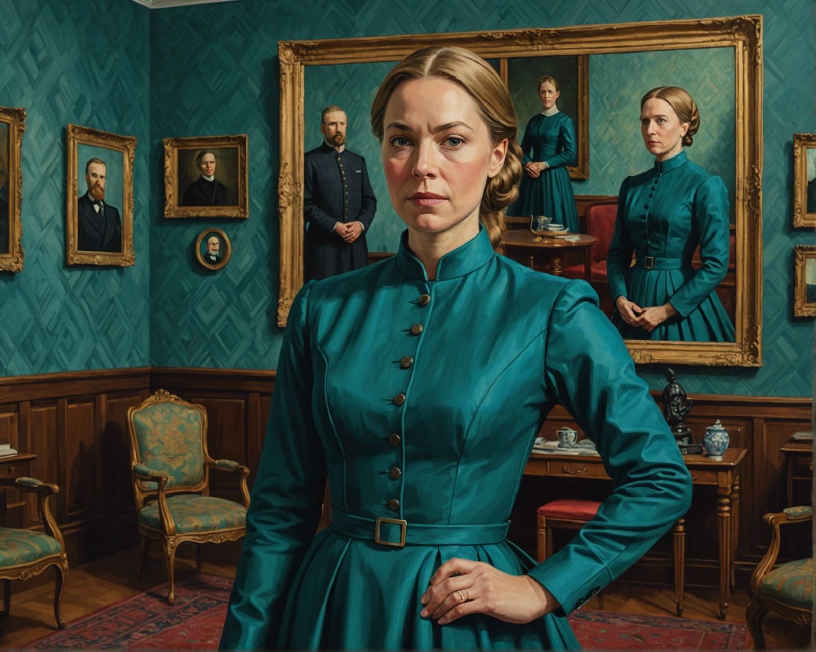 Dramatic Portrait in Van Gogh Style