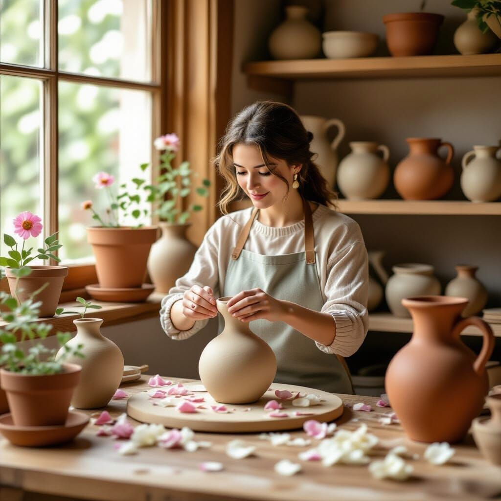 Ovenbird Crafts Clay Sculpture in Earthy Impressionist Style