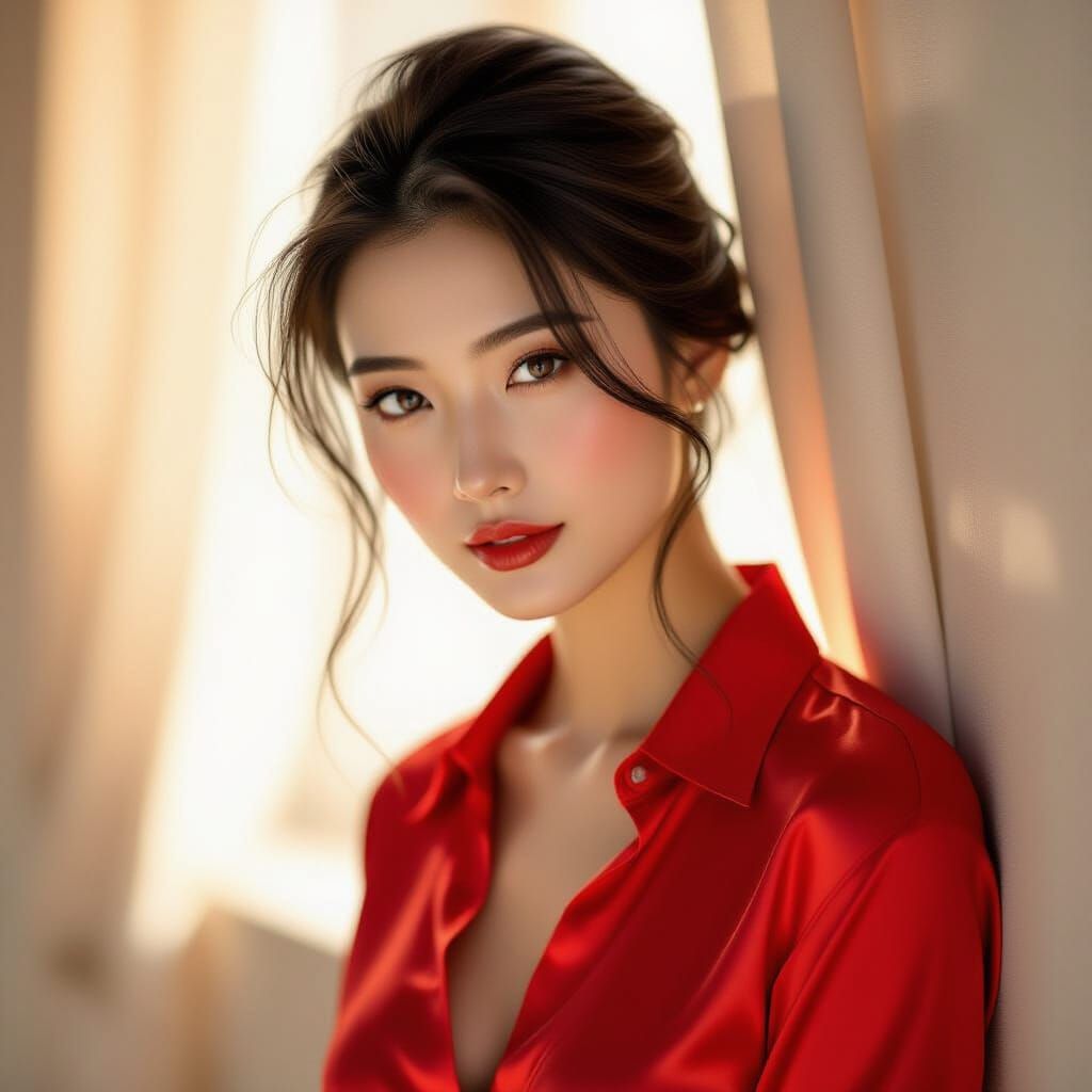 Photorealistic Portrait of Confident Chinese Woman