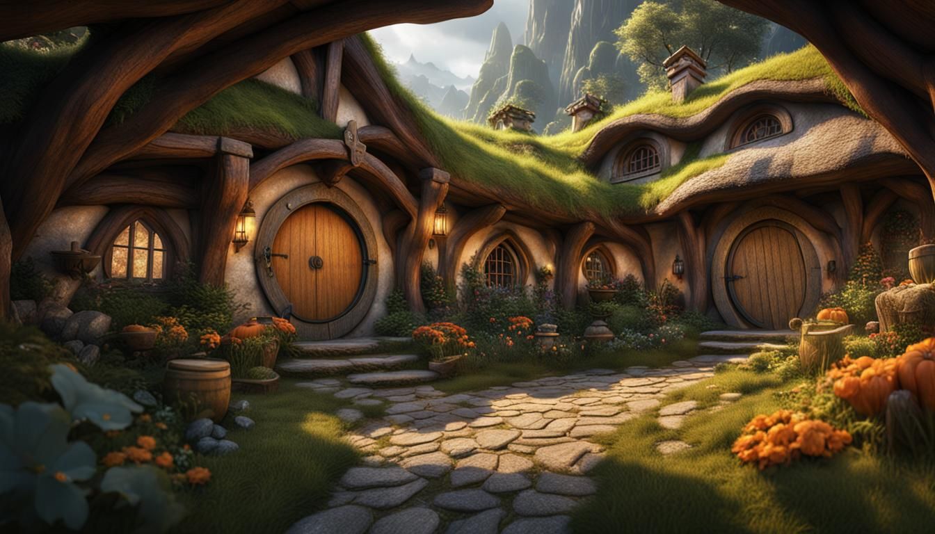 Inside a Hobbit House: Fantastical Concept Art