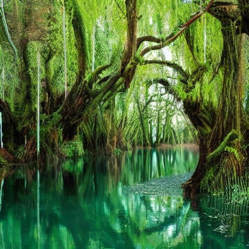 Ornate Fairytale Swamp Landscape