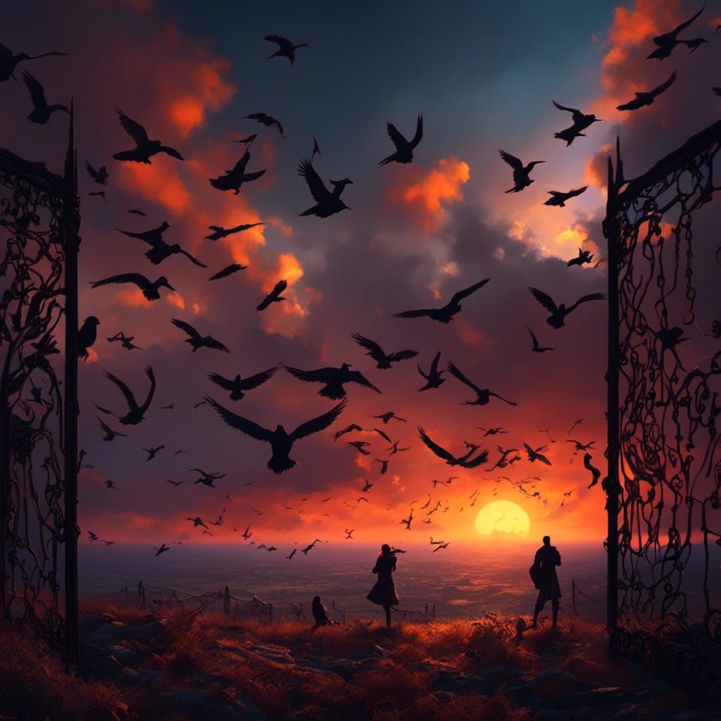 Into the sun, the south and north, At last the birds have flown - Led Zeppelin - Achilles Last Stand #2