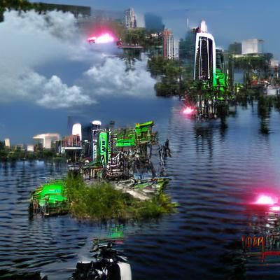 Cyberpunk Tampa: Film 3D City in the Swamp