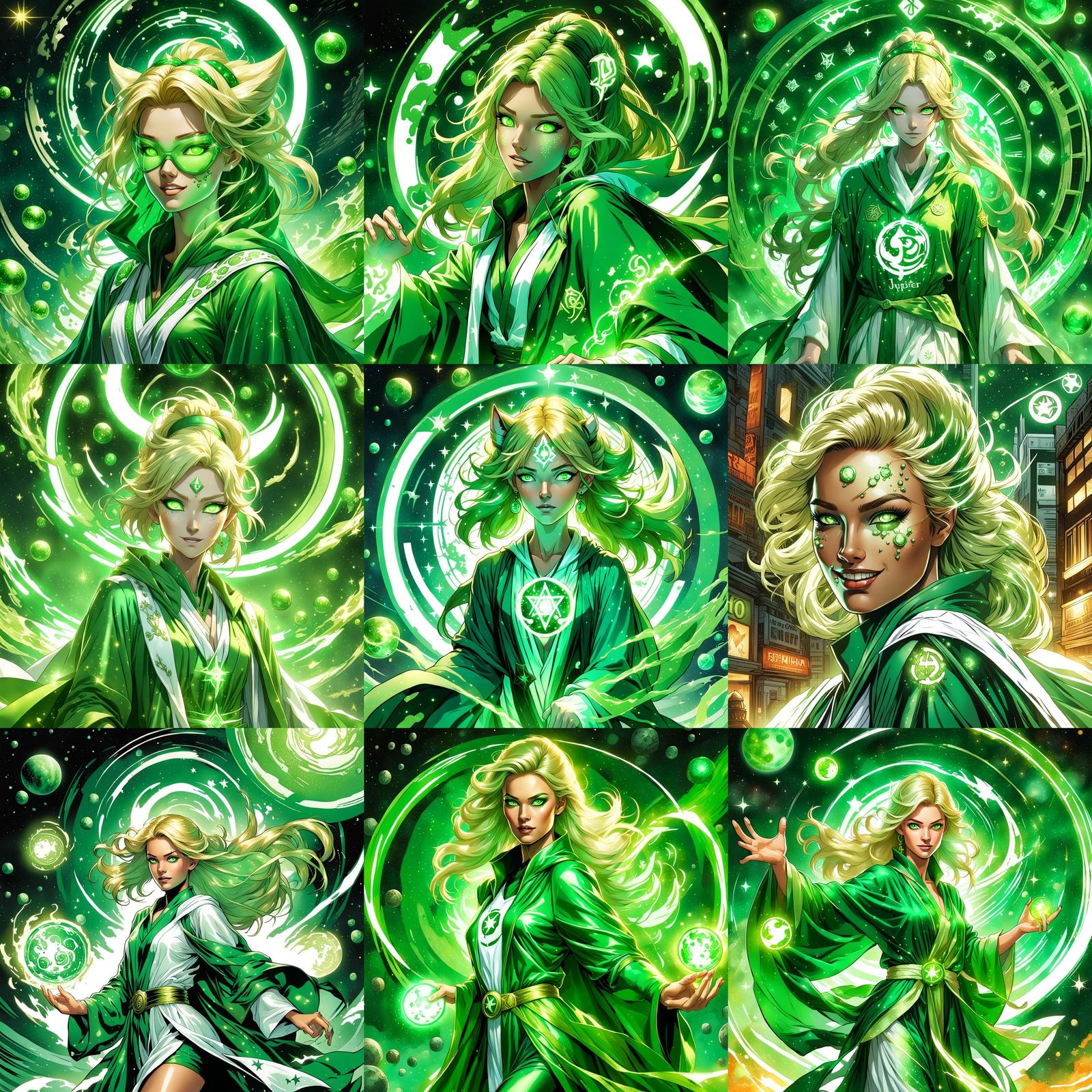 Blonde Teenage Supervillain in Comic Book Art