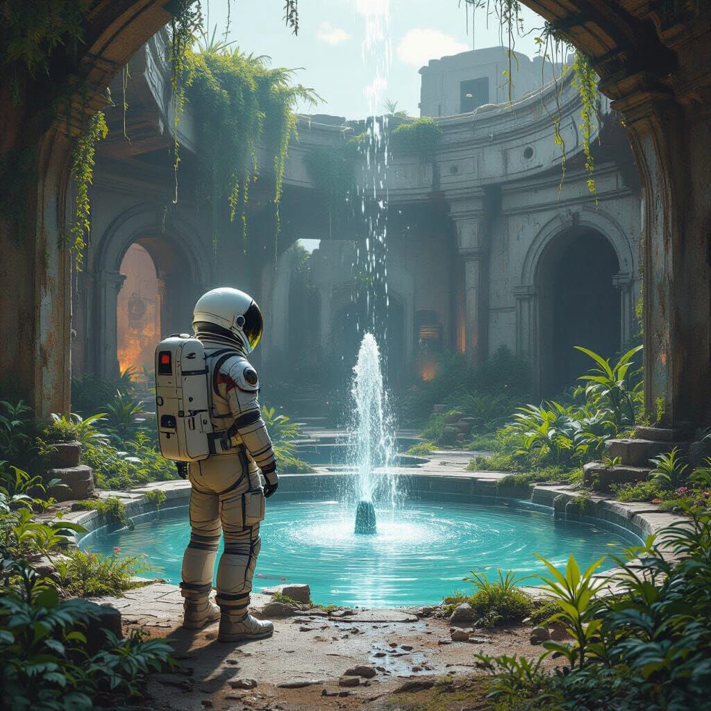 Astronaut Finds Ancient Garden in Derelict Starship