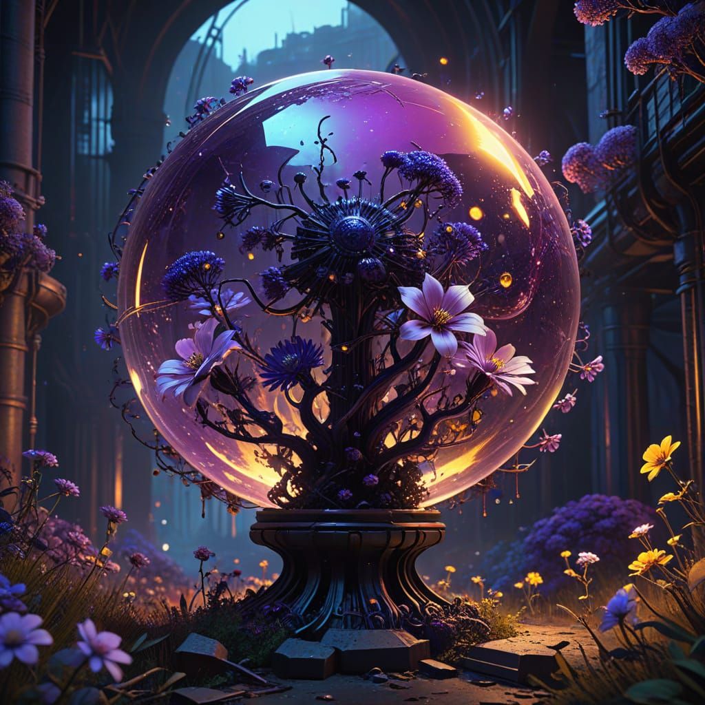 Cyberpunk Xenobiosphere Blooms in Abandoned Nanomir Nuclear ...