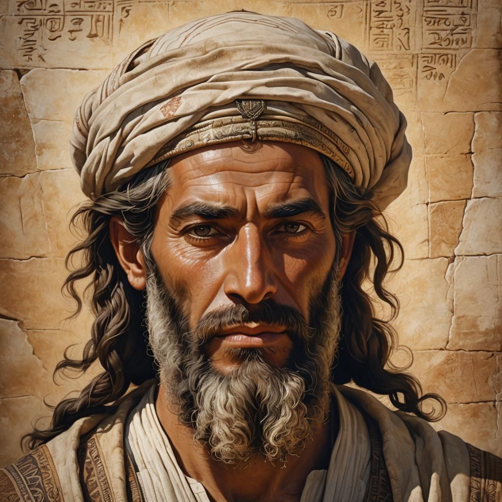 Realistic Portrait of Ancient Hebrew Man, 1529 BCE