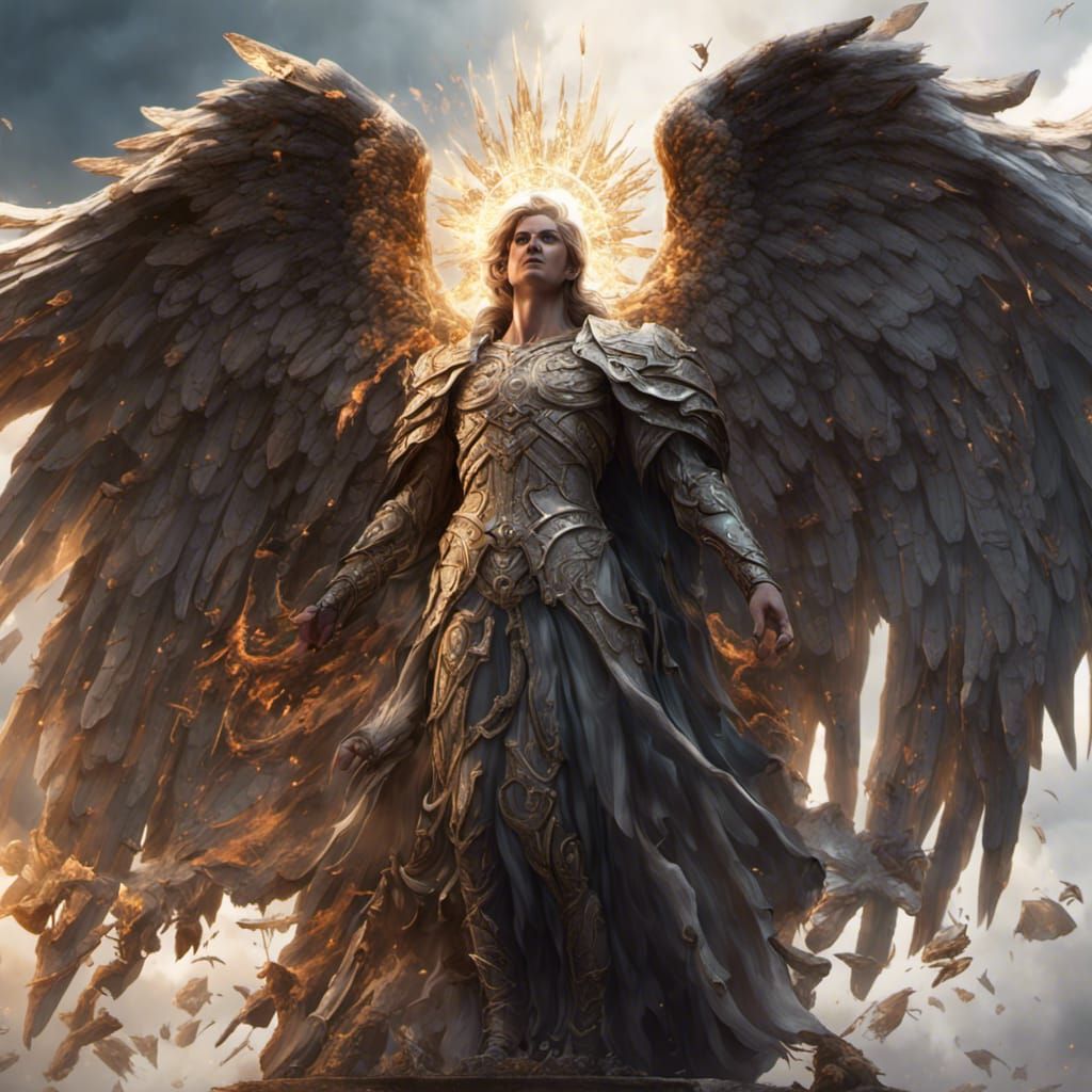 Archangel of God: Dark Fantasy 3D Render
