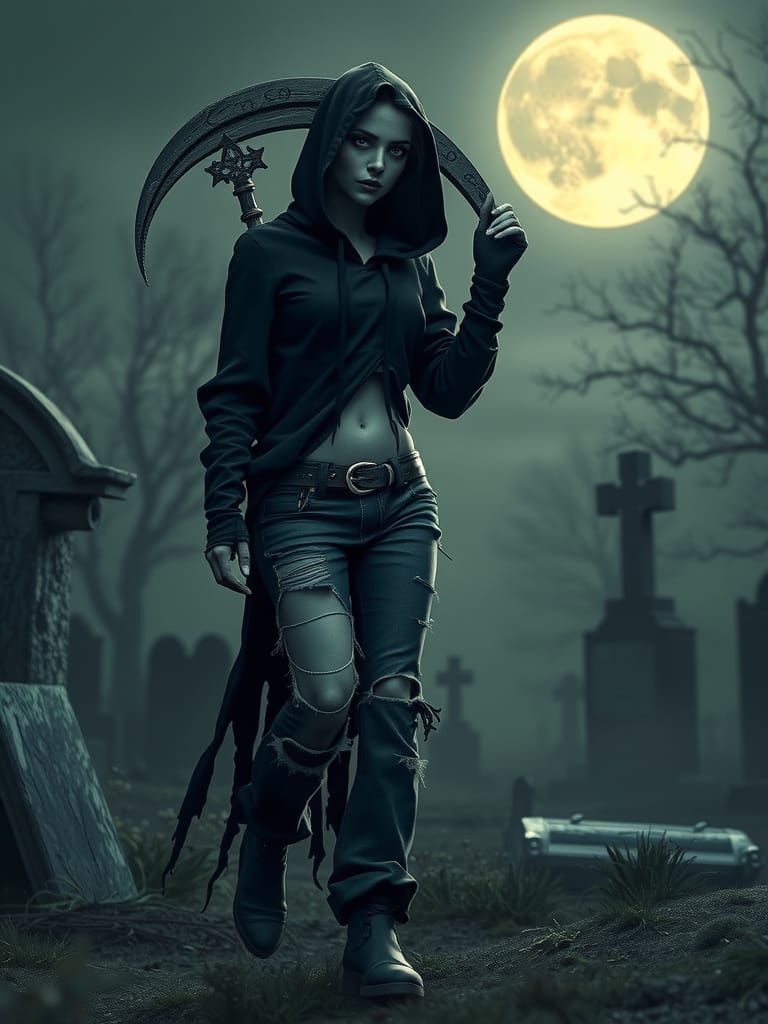 The Grim Reaper's Midnight Stroll