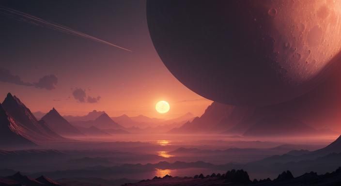 Fantastical Sunset on the Moon in Deep Color