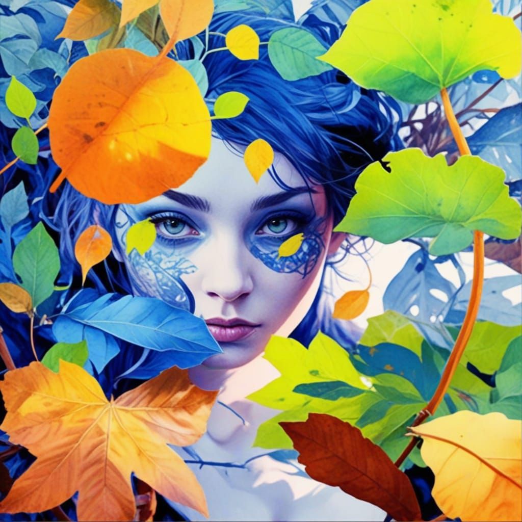 Jungle Huntress: Watercolour and Ethereal Fusion