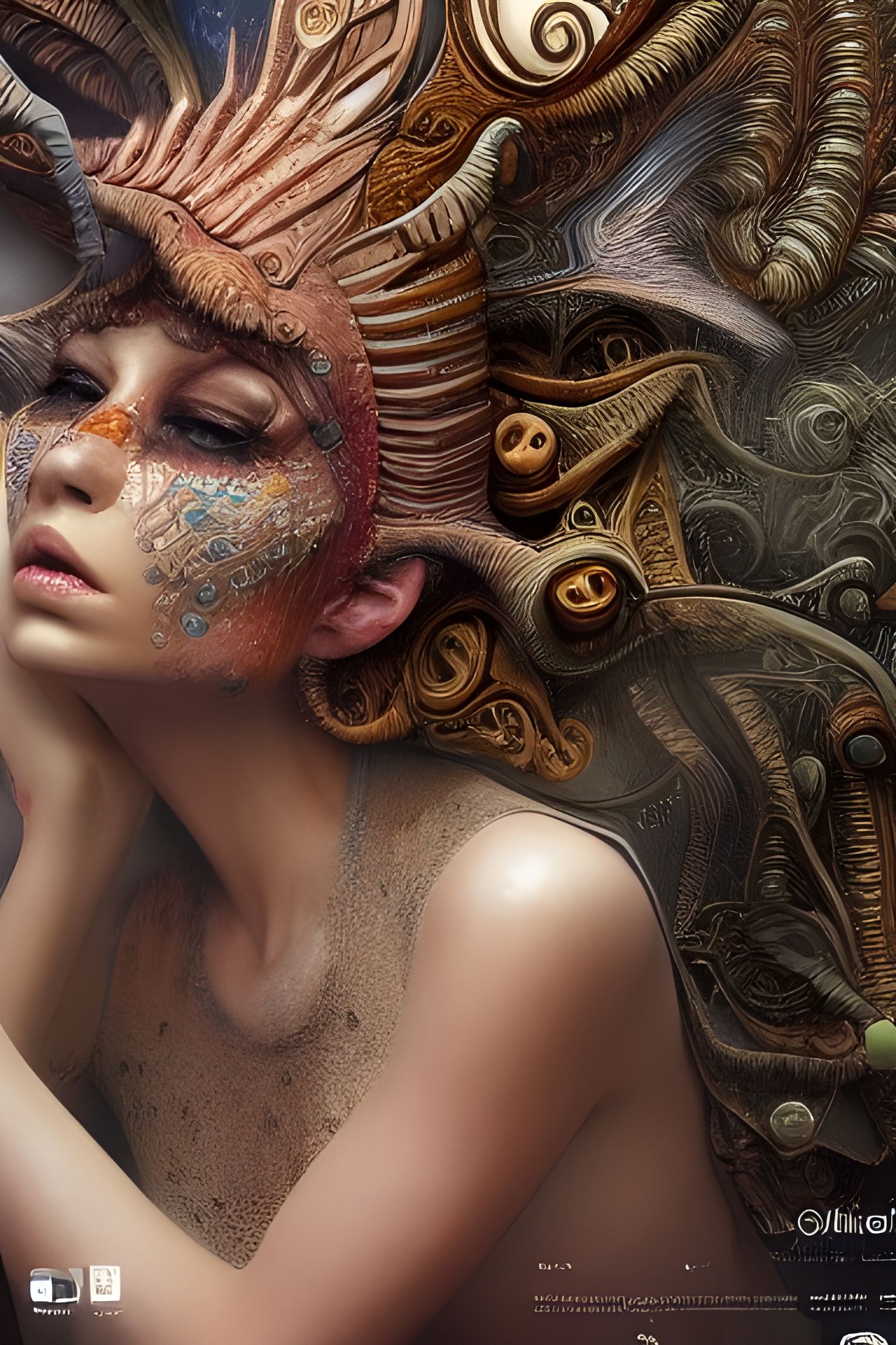 Detailed Portrait of an Otherworldly Beauty