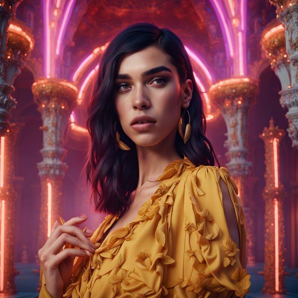 Detailed Matte Painting of a Nude Woman