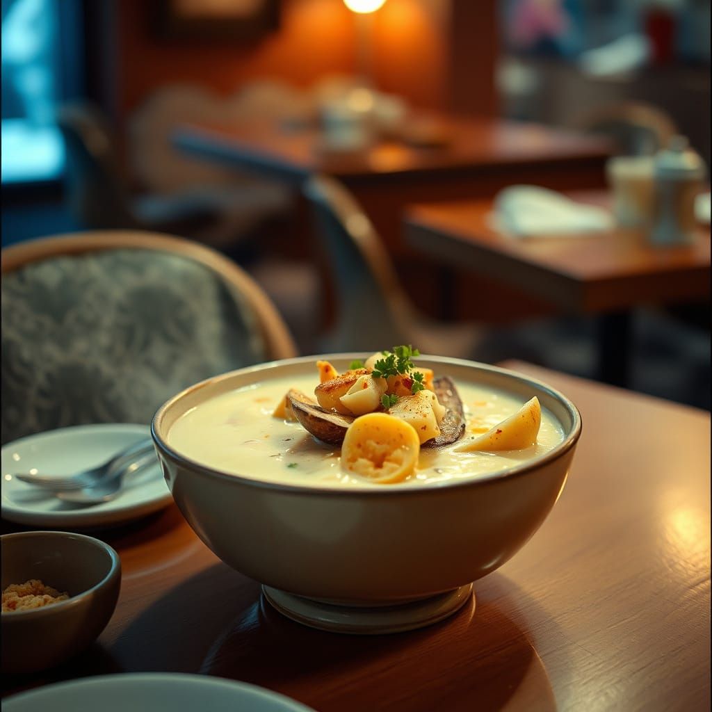 A Steaming Seafood Chowder Masterpiece