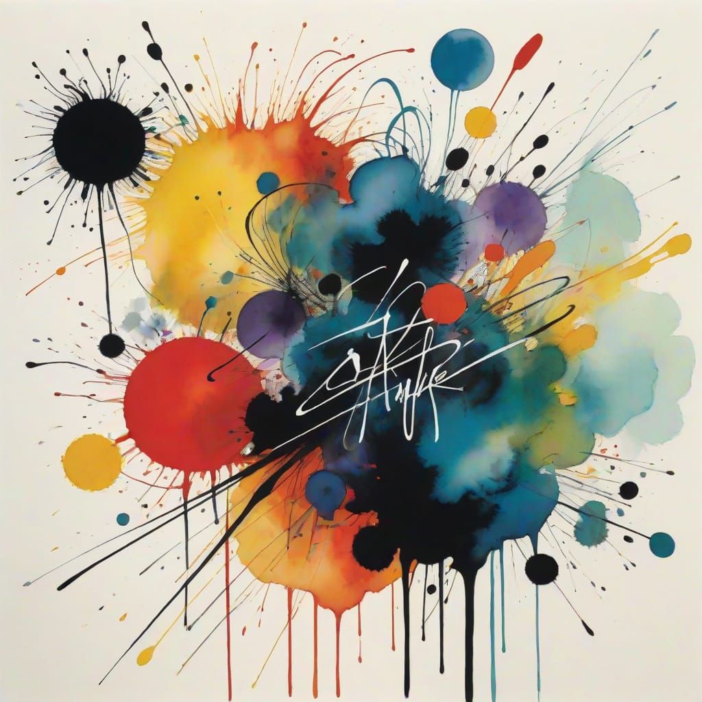 Ethereal Body Transformed by Ink Tendrils