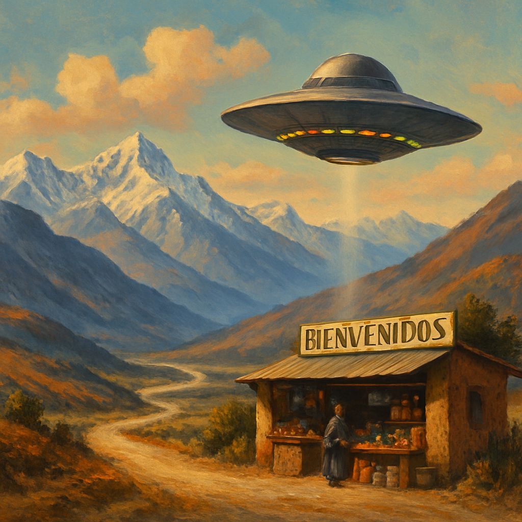 Extraterrestrial Vehicle Lands in Andes Mountains