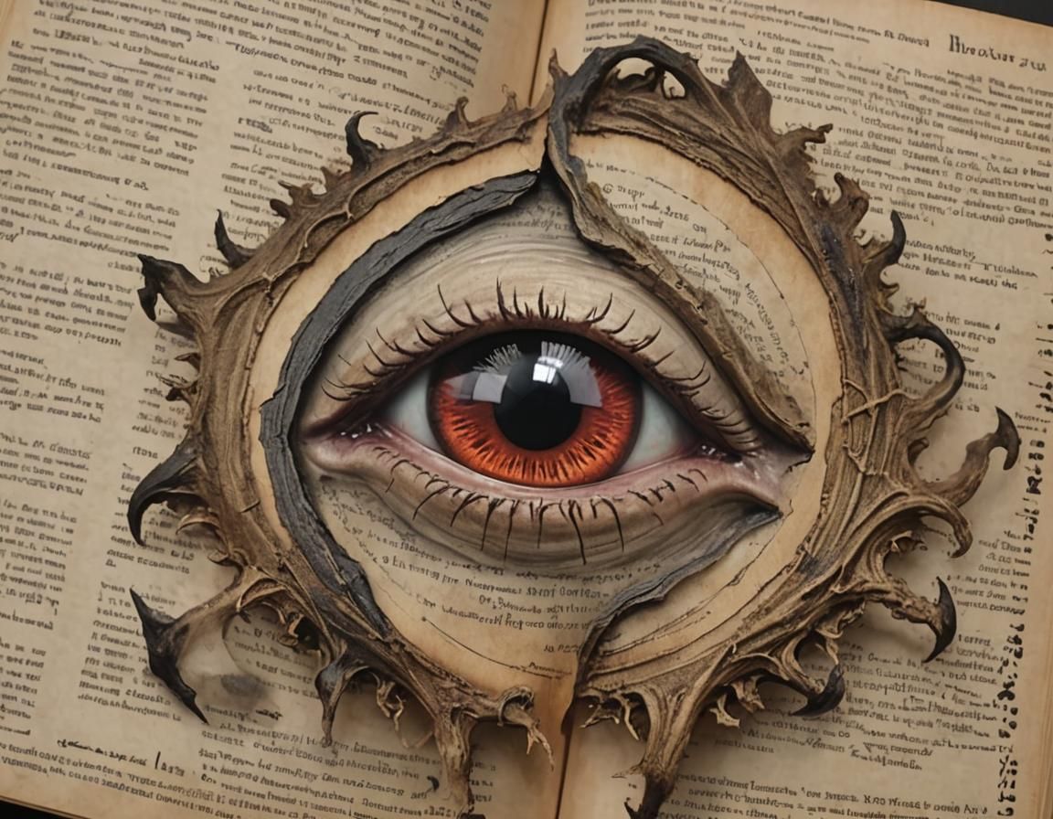 1pc, Halloween Cursed Devil's Eye Horror Book Atmosphere Dec...