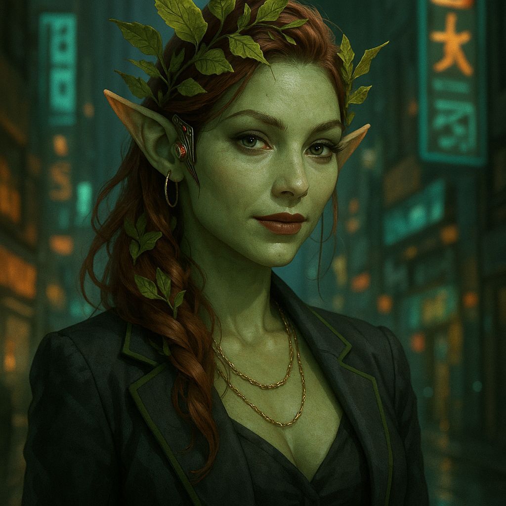 Shadowrun Female Dryad Face Portrait