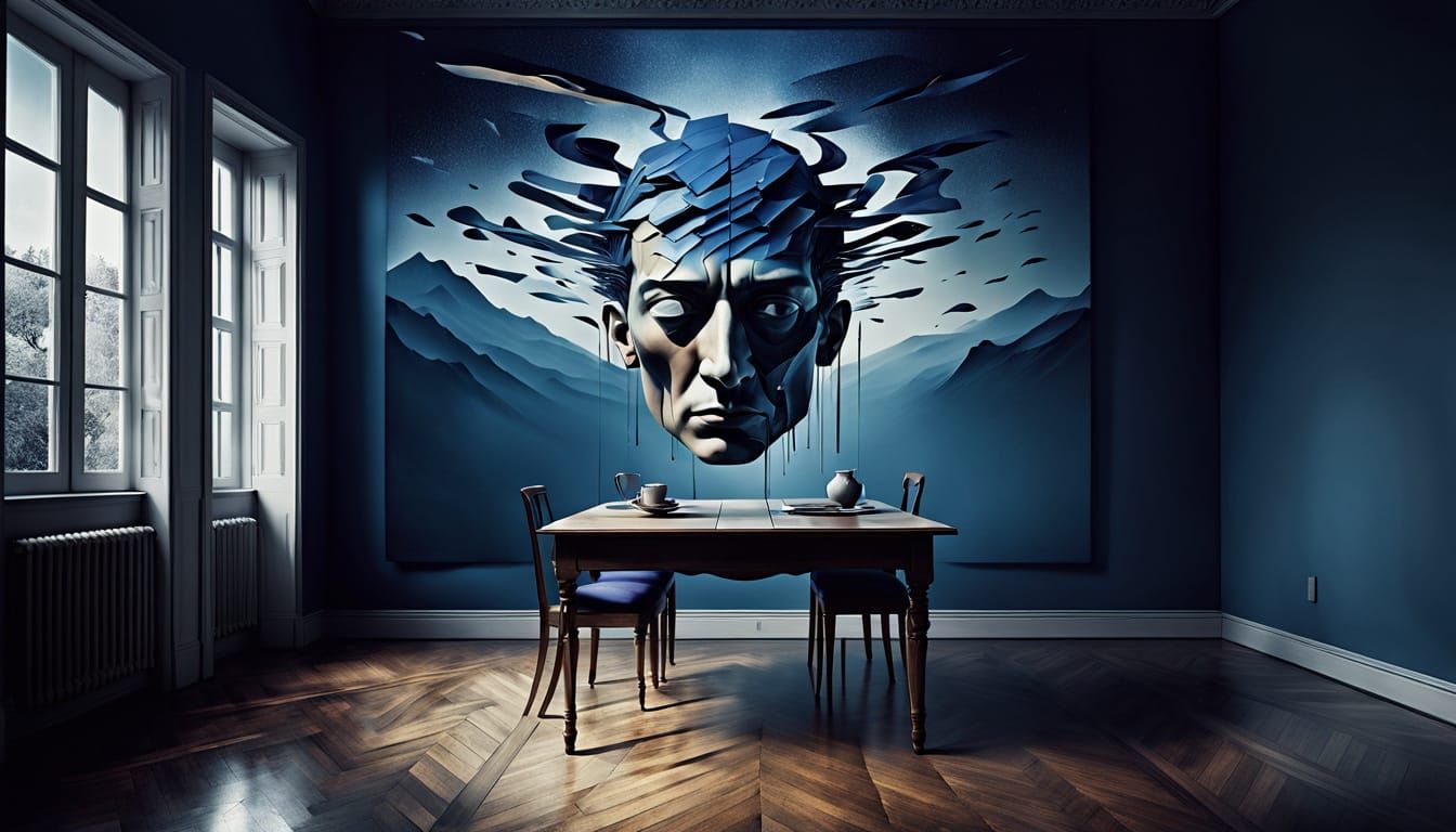 Distorted Identity in a Dreamlike Landscape