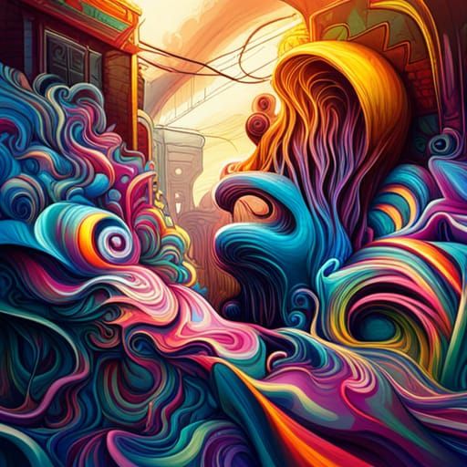 Graffiti Art Expressing Confusion and Pain