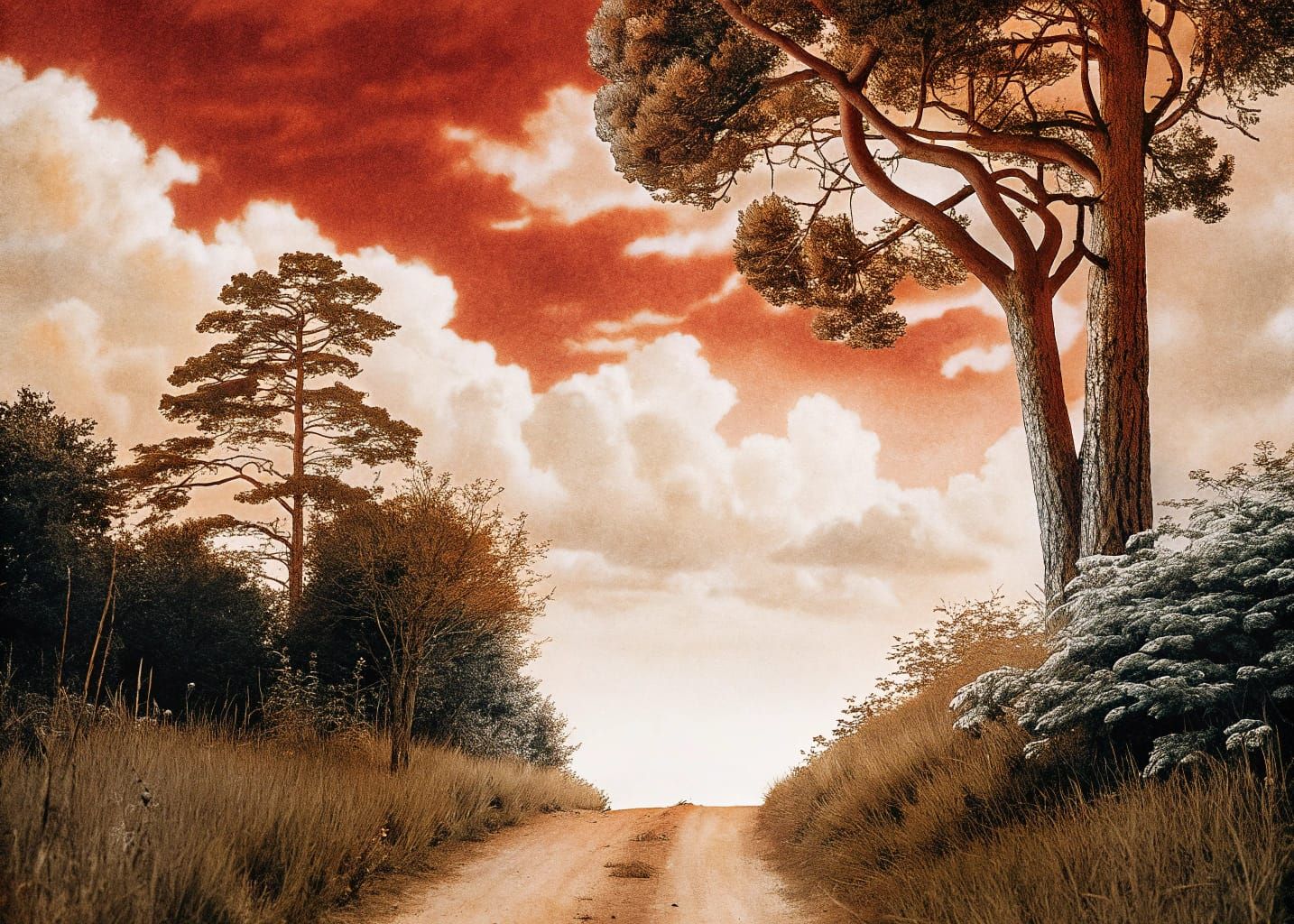 Surreal Landscape Inspired by Velvet Painting