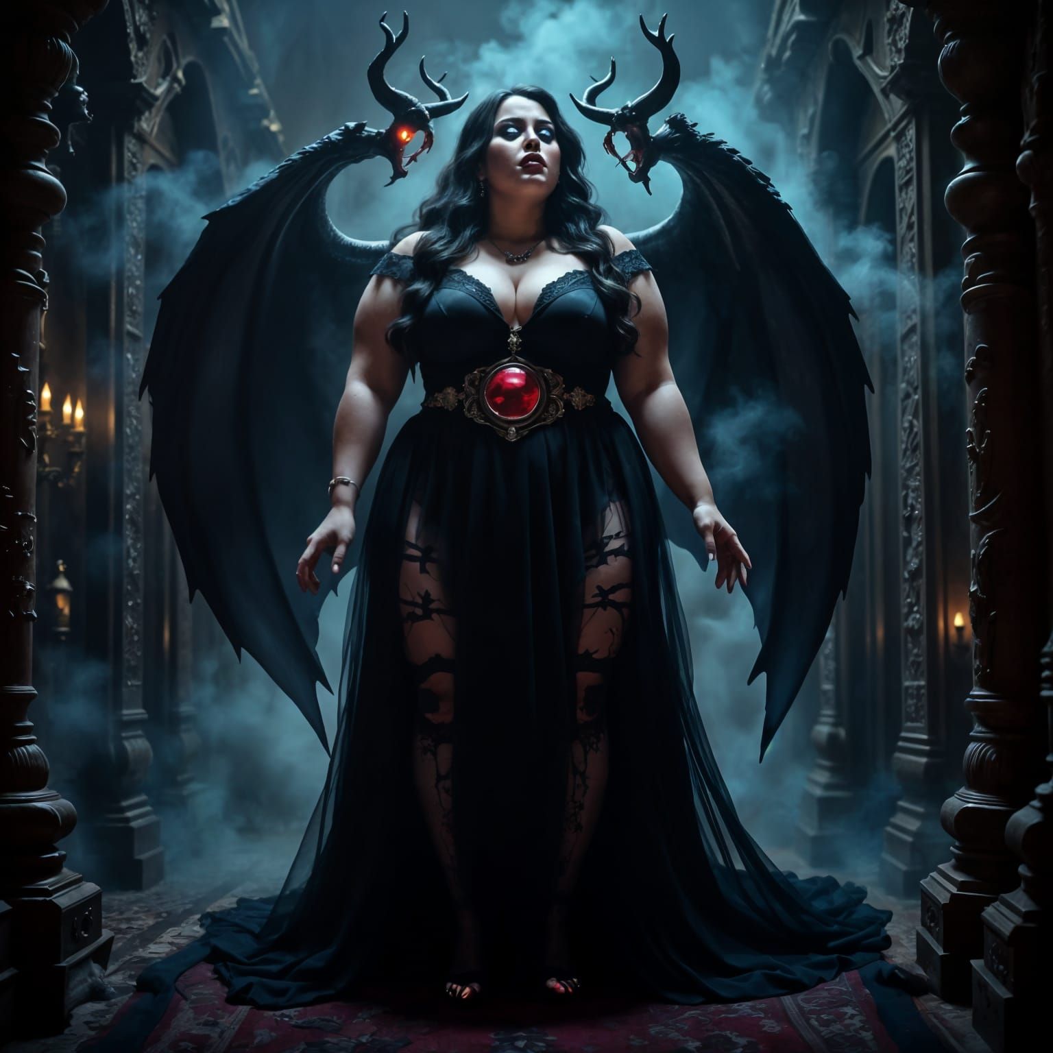 Gothic Goddess in Dark Splendor