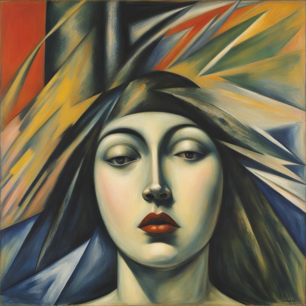 Persephone's Abduction in Abstract Expressionist Style