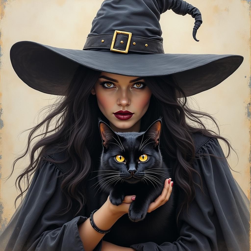 Witch And Black Cat