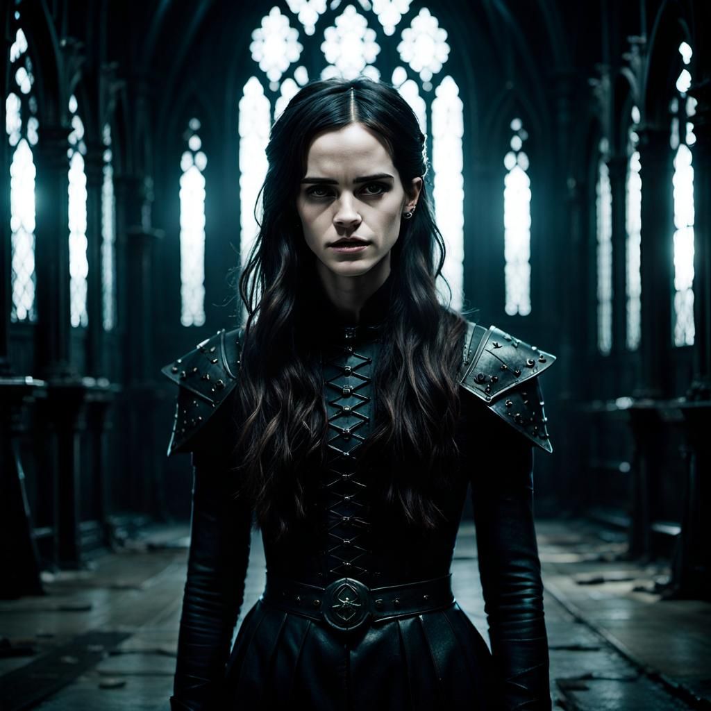 Gothic Girl in Giant Room, Cinematic Film Still