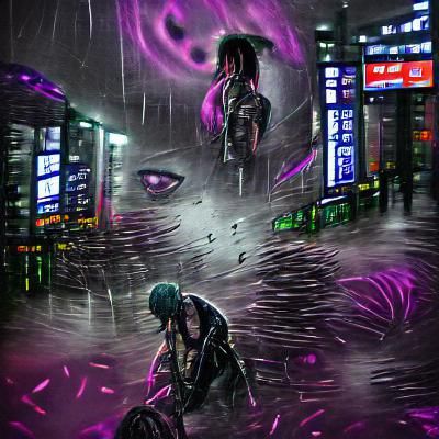 Cyberpunk Rinnegan Eye Close-Up