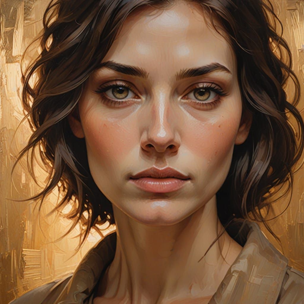 Surreal Portrait of a Mysterious Woman in Earthy Hues