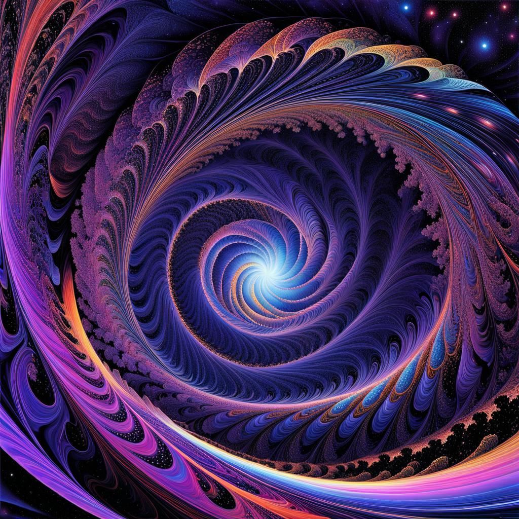 Abstract Void: Mathematical Cascades of Color