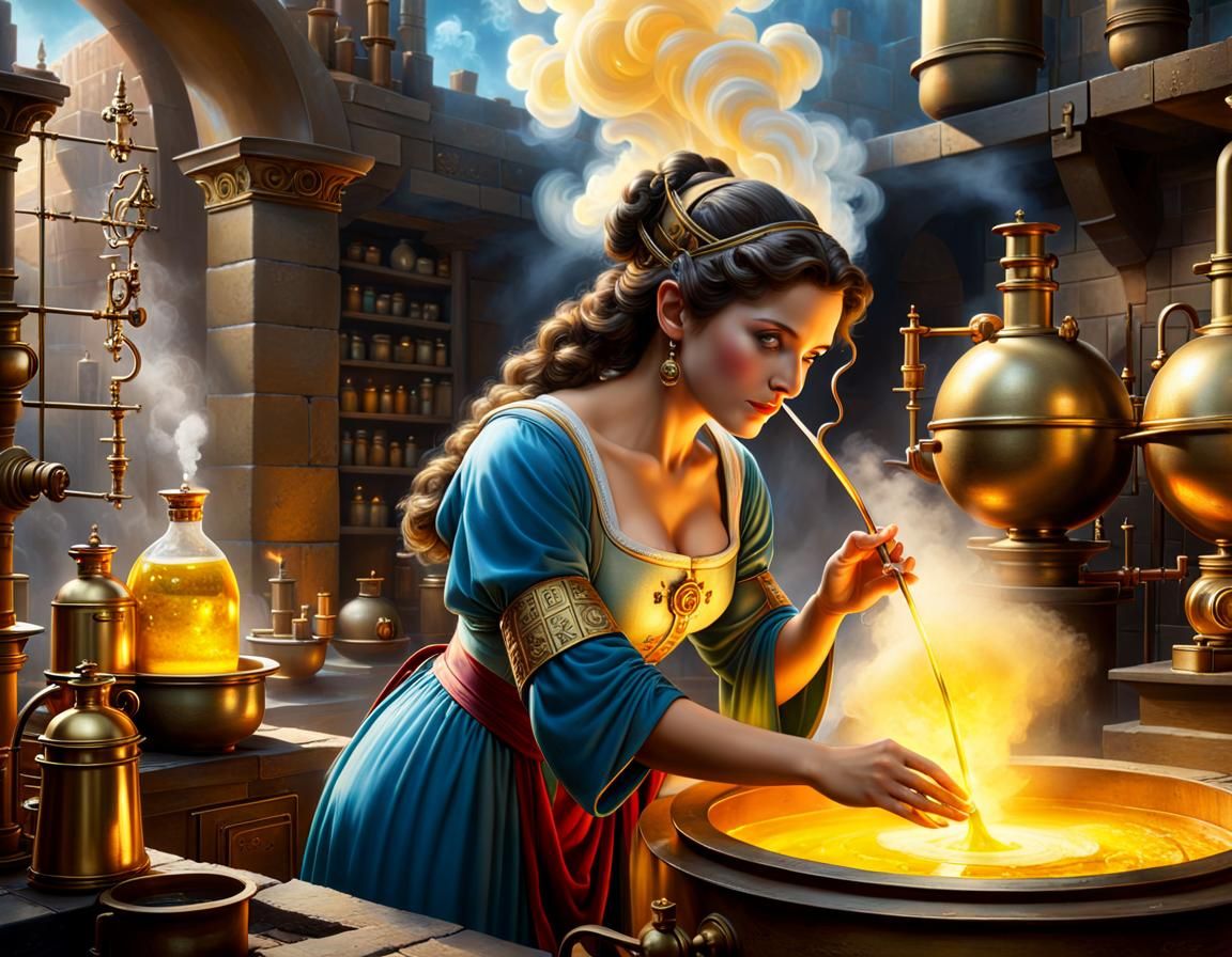 Alexandrian "Mary the Jewess", Inventor of the "bain marie", first western alchemist! - 05