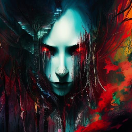 Undead Wolf of Nightmares in Anime Style