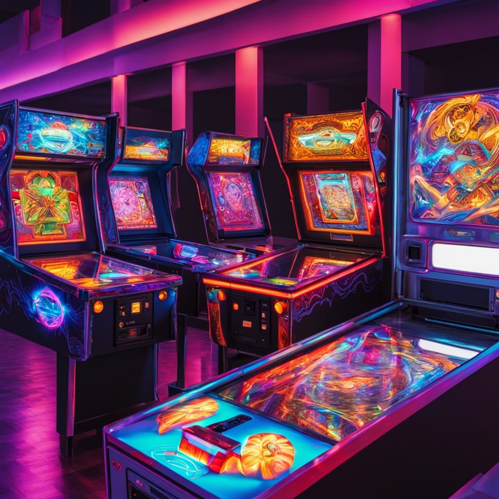 Retro Arcade: Pinball Wizard in Neon Lights