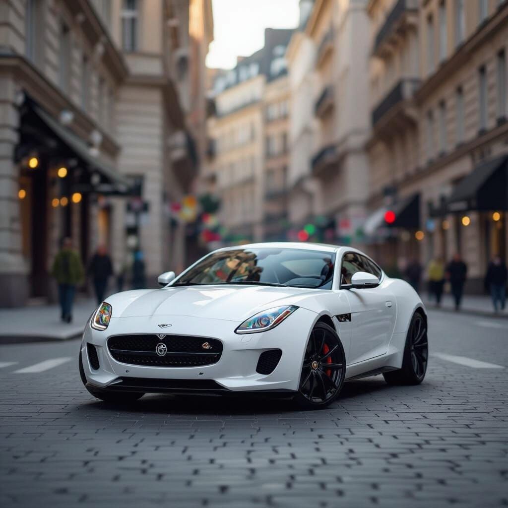 Futuristic Robot in Fantasy Cityscape