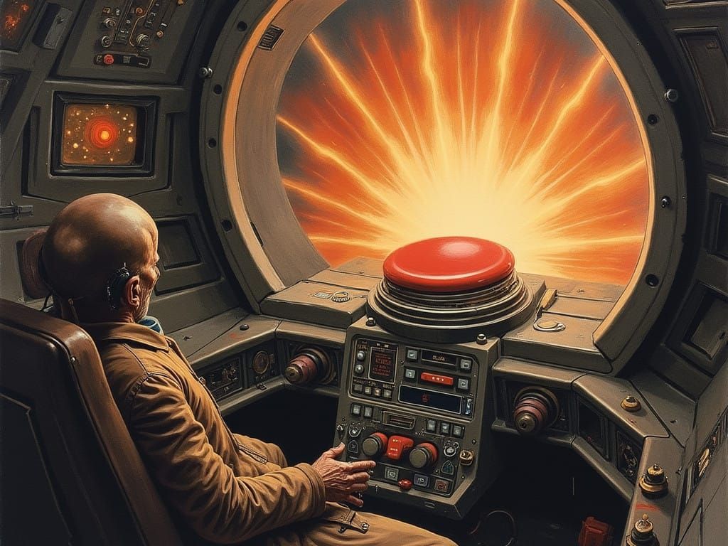 Mysterious Steampunk Spacecraft Disaster in Charcoal Drawing...