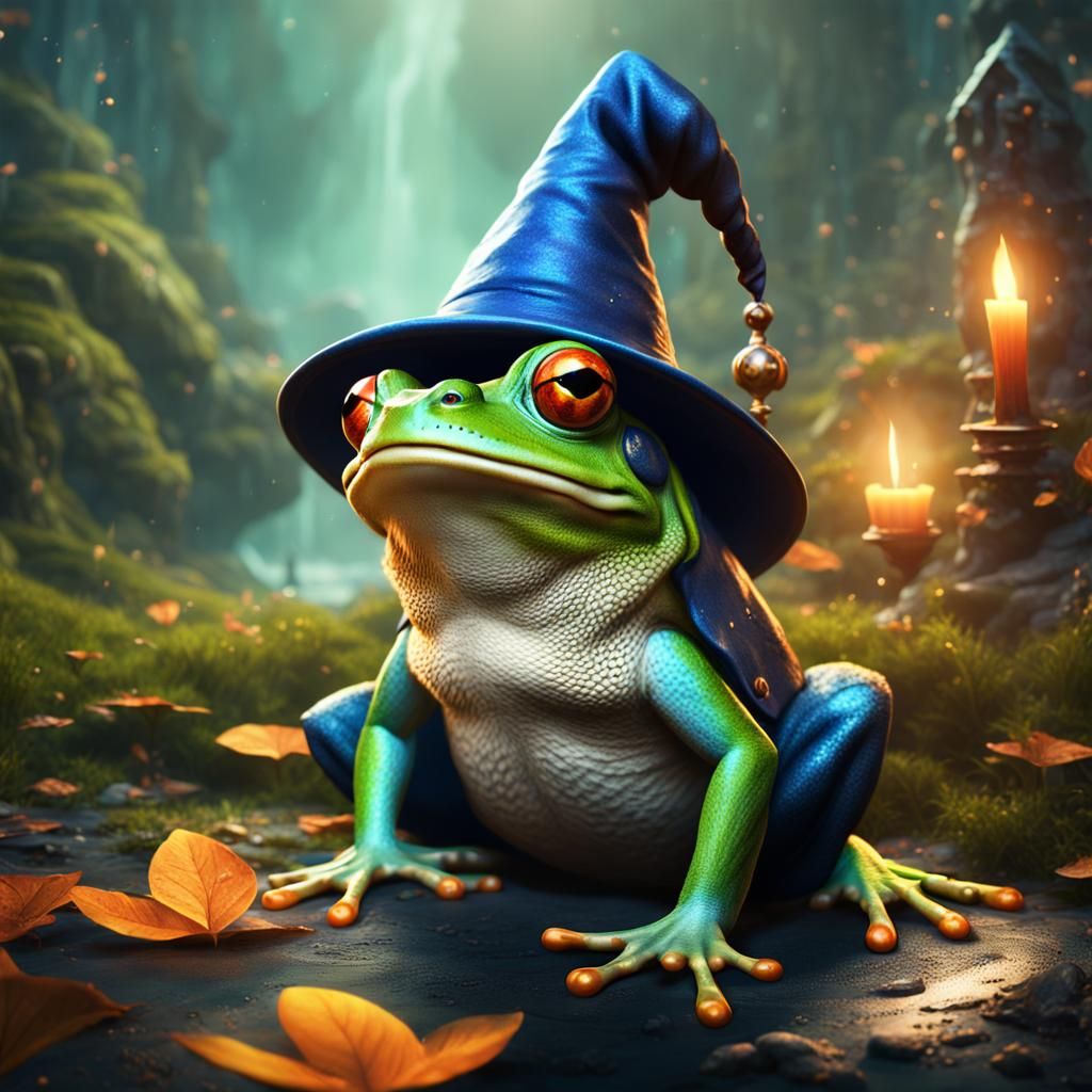 Frog Wizard in Detailed Fantasy Art