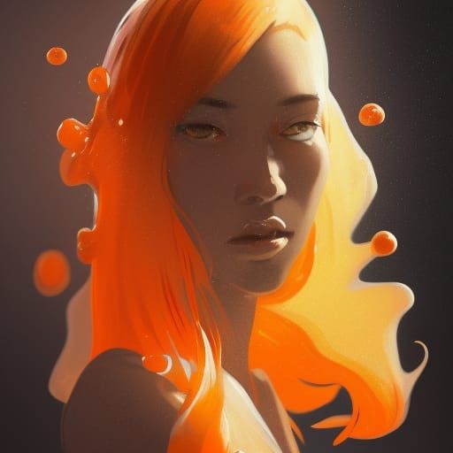 Hyperdetailed Orange Juice Portrait in Unreal Engine 5